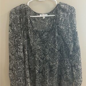 Snakeskin print blouse
